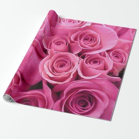 Helderroze roze omslagpapier cadeaupapier (Uitgerold)