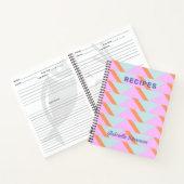 Helderroze roze retroflectoren Geometrische aangep Notitieboek (Binnen)