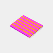 Helderroze Sinaasappels strepen met aangepaste lij Post-it® Notes (Schuin)