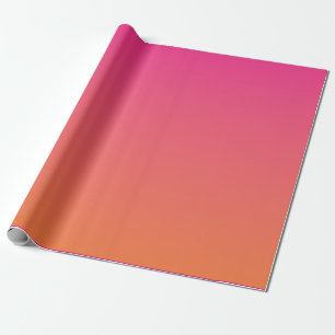 Helderroze tot Oranje gradiënt vast Cadeaupapier