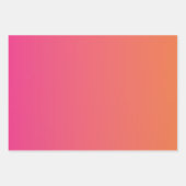 Helderroze tot Oranje gradiënt vast Inpakpapier Vel (Voorkant 3)