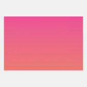 Helderroze tot Oranje gradiënt vast Inpakpapier Vel (Voorkant 2)