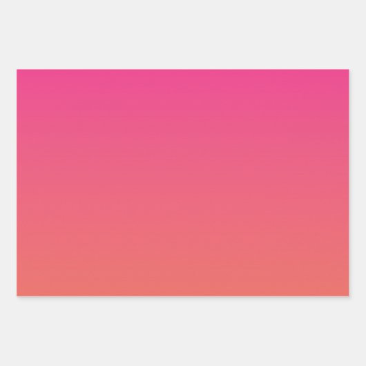 Helderroze tot Oranje gradiënt vast Inpakpapier Vel (Voorkant 2)