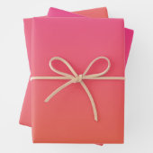 Helderroze tot Oranje gradiënt vast Inpakpapier Vel (In situ)