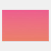 Helderroze tot Oranje gradiënt vast Inpakpapier Vel (Voorkant)