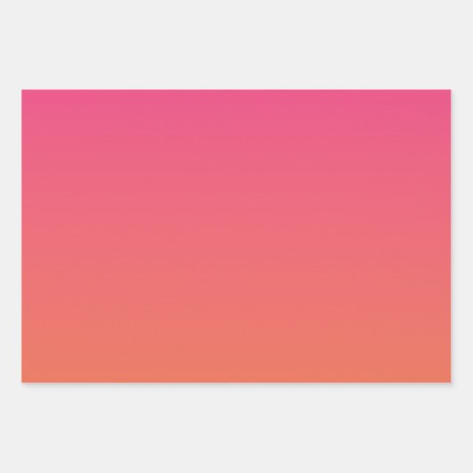 Helderroze tot Oranje gradiënt vast Inpakpapier Vel (Voorkant)