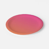 Helderroze tot Oranje gradiënt vast Papieren Bordje (Gekanteld)