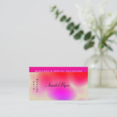 Helderroze tot rode, gemengde kunstplaat visitekaartje (Staand voorkant)