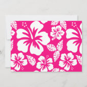 Helderroze tropische hibiscus kaart (Achterkant)