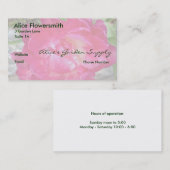 Helderroze Tulp-visitekaartjes Visitekaartje (Voorkant / Achterkant)