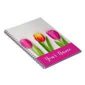 Helderroze tulpen notitieboek (Rechterzijde)