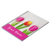 Helderroze tulpen notitieboek (Linkerzijde)