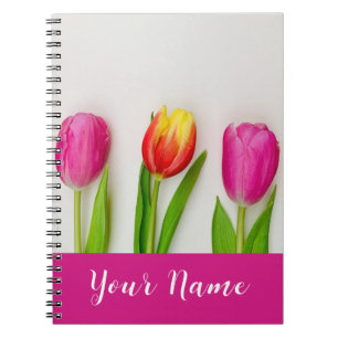 Helderroze tulpen notitieboek