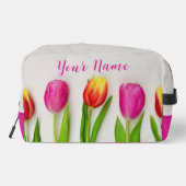 Helderroze tulpen toilettasje (Achterkant)