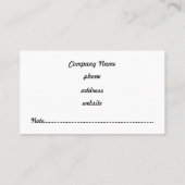 Helderroze Visitekaartje (Achterkant)