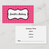 Helderroze Visitekaartje (Voorkant / Achterkant)