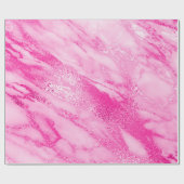 Helderroze, vivid Roos, wit, metaal Cadeaupapier (Vlak)