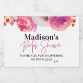 Helderroze Vrijgezellenfeest Favor Sparkling Wijnetiket (Enkel label)