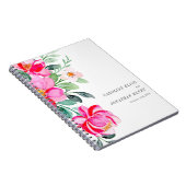 Helderroze Waterverf - Aangepast huwelijk Notitieboek (Rechterzijde)