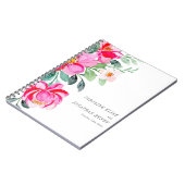Helderroze Waterverf - Aangepast huwelijk Notitieboek (Linkerzijde)