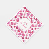 Helderroze Waterverf bloesem Servet (Hoek)