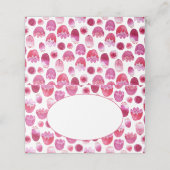 Helderroze Waterverf Blossom Wedding Plaatskaartje (Buitenkant ongevouwen)
