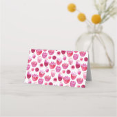 Helderroze Waterverf Blossom Wedding Plaatskaartje (Achterkant)