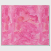 Helderroze Waterverf Cadeaupapier (Vlak)