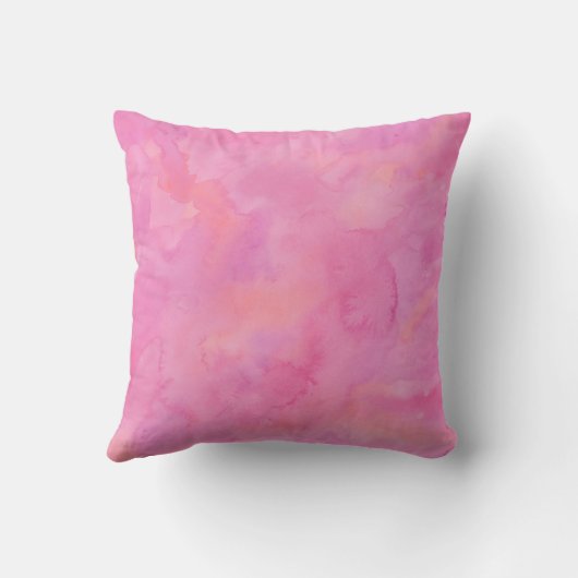 Helderroze Waterverf Kussen (Achterkant)