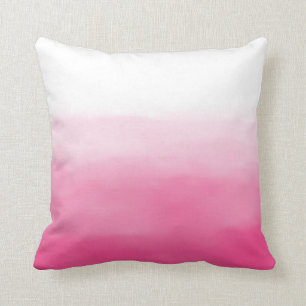 Helderroze Waterverf Ombre Pillow Kussen