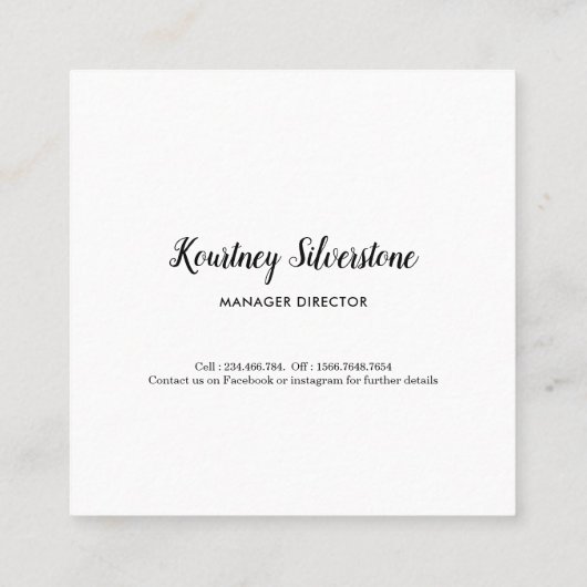 Helderroze witte Lijst met glitter Zebra Pattern Vierkante Visitekaartje (Achterkant)