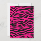 Helderroze Zebra Dierenprint Kaart (Achterkant)