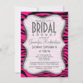 Helderroze Zebra Dierenprint Kaart (Voorkant)