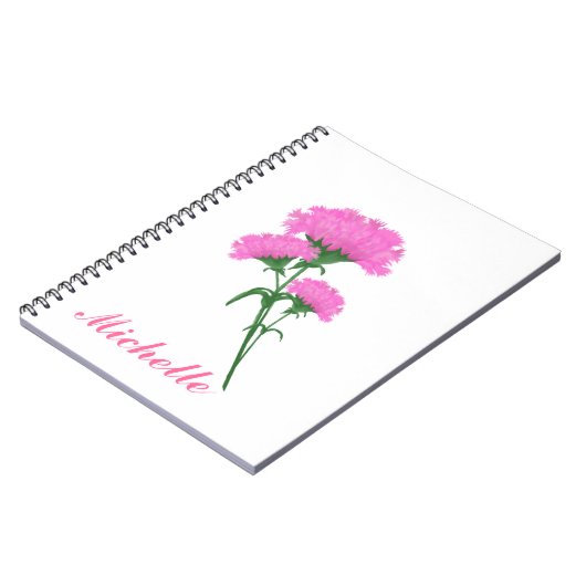 Helderroze zomeranjers notitieboek (Linkerzijde)