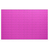 Helderroze zwarte potty poka dot patroon stof (Fat Quarter)