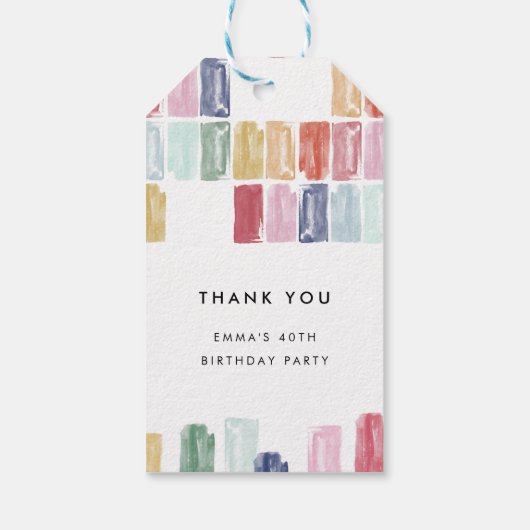 Helderschilderende juwelen Dank je cadeautjes Labe Cadeaulabel (Achterkant)