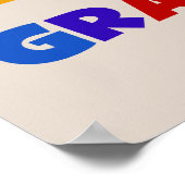 Helderste kleuren - T-shirts met de beste grijze k Poster (Hoek)