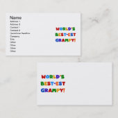 Helderste kleuren - T-shirts met de beste grijze k Visitekaartje (Voorkant / Achterkant)