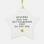 Helderste Star Memorial liefdevolle herinnering Keramisch Ornament (Achterkant)