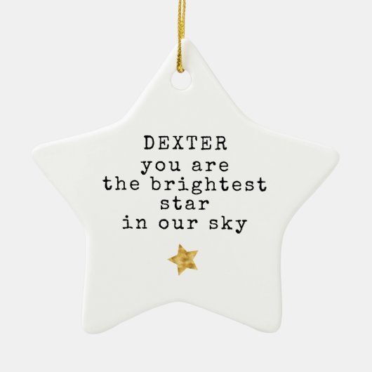 Helderste ster Pet Memorial Keramisch Ornament (Voorkant)