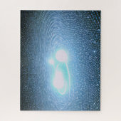 Helderste witte lichtbollen rond het universum legpuzzel (Verticaal)