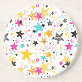 Heldersterren en muismatje voor stippen zandsteen onderzetter