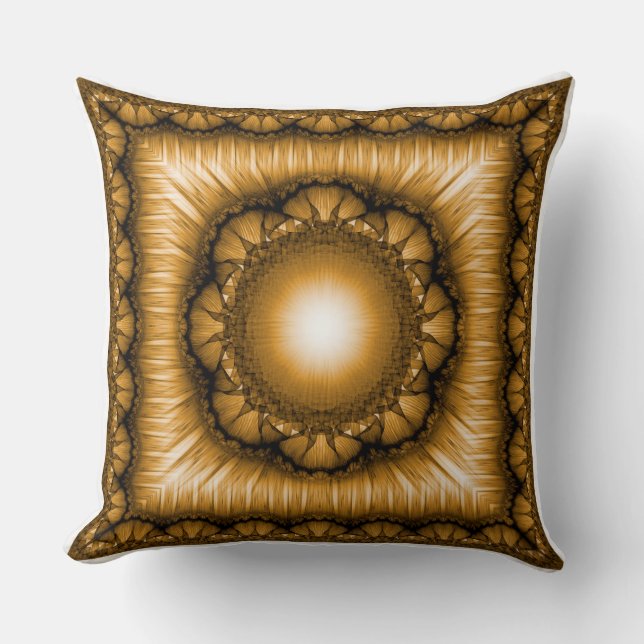 Helderstralende geometrische versiering kussen (Voorkant)