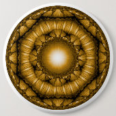 Helderstralende geometrische versiering ronde button 6,0 cm (Voorkant)