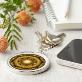 Helderstralende geometrische versiering sleutelhanger (Zijkant)