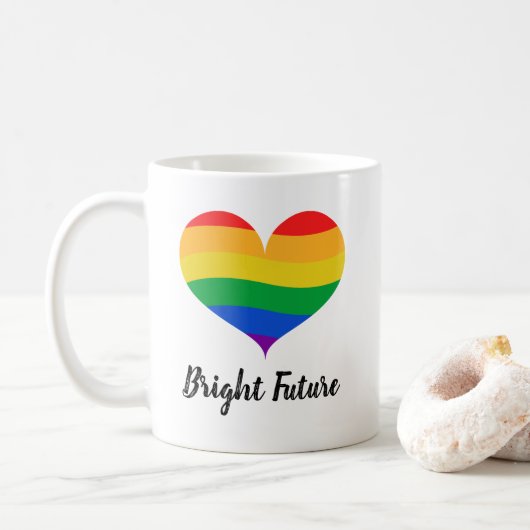 Heldertoekomstige Mok voor LGBTQ Pride Coffee (Met donut)