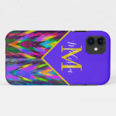 Heldertribaal chevron gepersonaliseerd Case-Mate iPhone case (Achterkant (horizontaal))