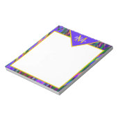 Heldertribaal chevron gepersonaliseerd notitieblok (Linkerzijde)