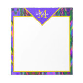 Heldertribaal chevron gepersonaliseerd notitieblok (Voorkant)