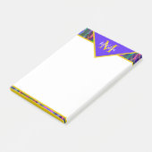Heldertribaal chevron gepersonaliseerd post-it® notes (Schuin)